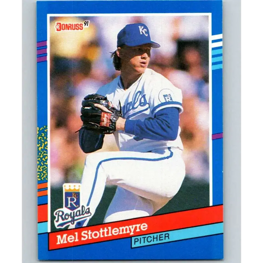 1991 Donruss #257 Mel Stottlemyre Jr. NM-MT Kansas City Royals Baseball Card - Baseball Card Single