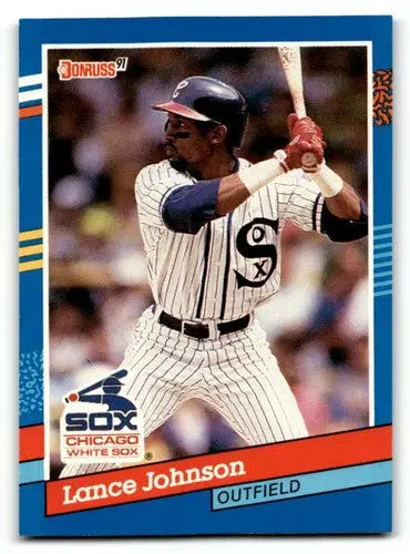 1991 Donruss #259 Lance Johnson Chicago White Sox Baseball Cards EX/ ID:57730 - Baseball Card Single