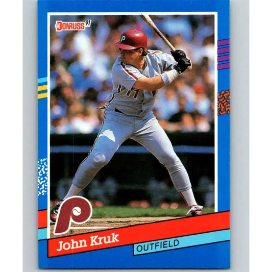 1991 Donruss #260 John Kruk NM-MT Philadelphia Phillies Baseball Card - Baseball Card Single