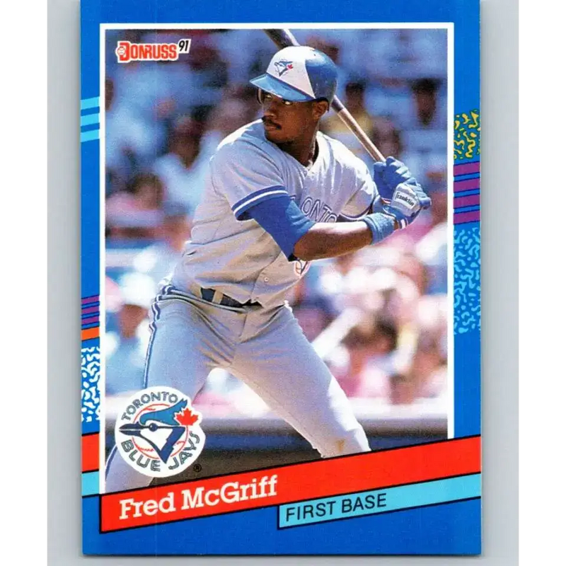 1991 Donruss #261 Fred McGriff NM-MT Toronto Blue Jays Baseball Card - Baseball Card Single