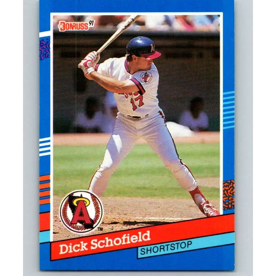 1991 Donruss #262 Dick Schofield NM-MT California Angels Baseball Card - Baseball Card Single