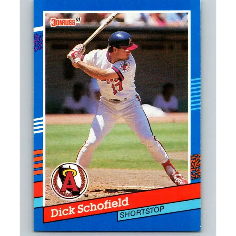 1991 Donruss #262 Dick Schofield NM-MT California Angels Baseball Card - Baseball Card Single