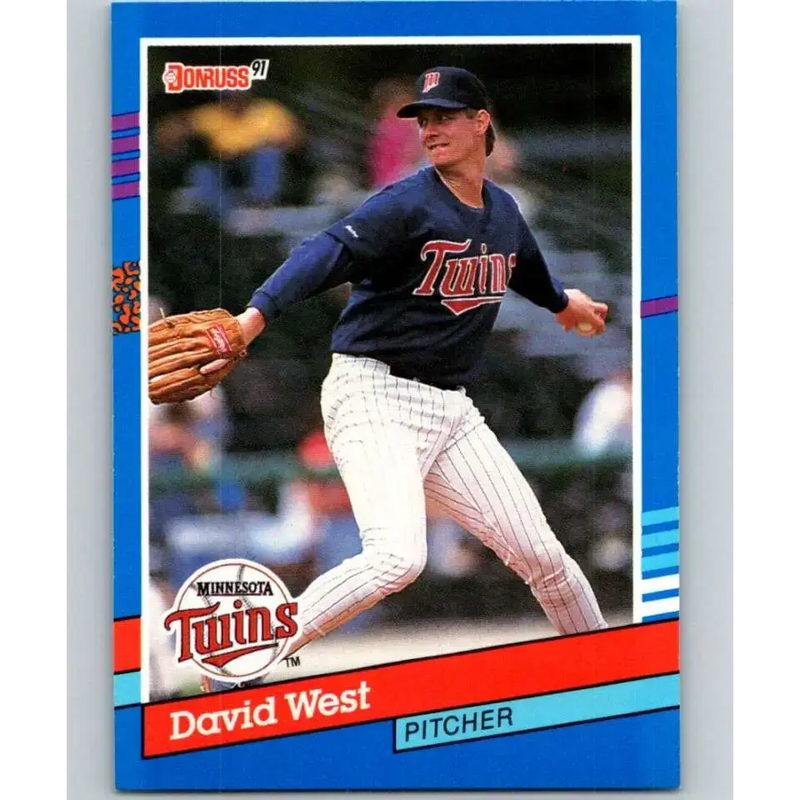 1991 Donruss #264 David West NM-MT Minnesota Twins Baseball Card - Baseball Card Single