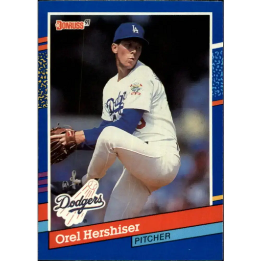 1991 Donruss #280 Orel Hershiser NM-MT Los Angeles Dodgers Baseball Card - Baseball Card Single