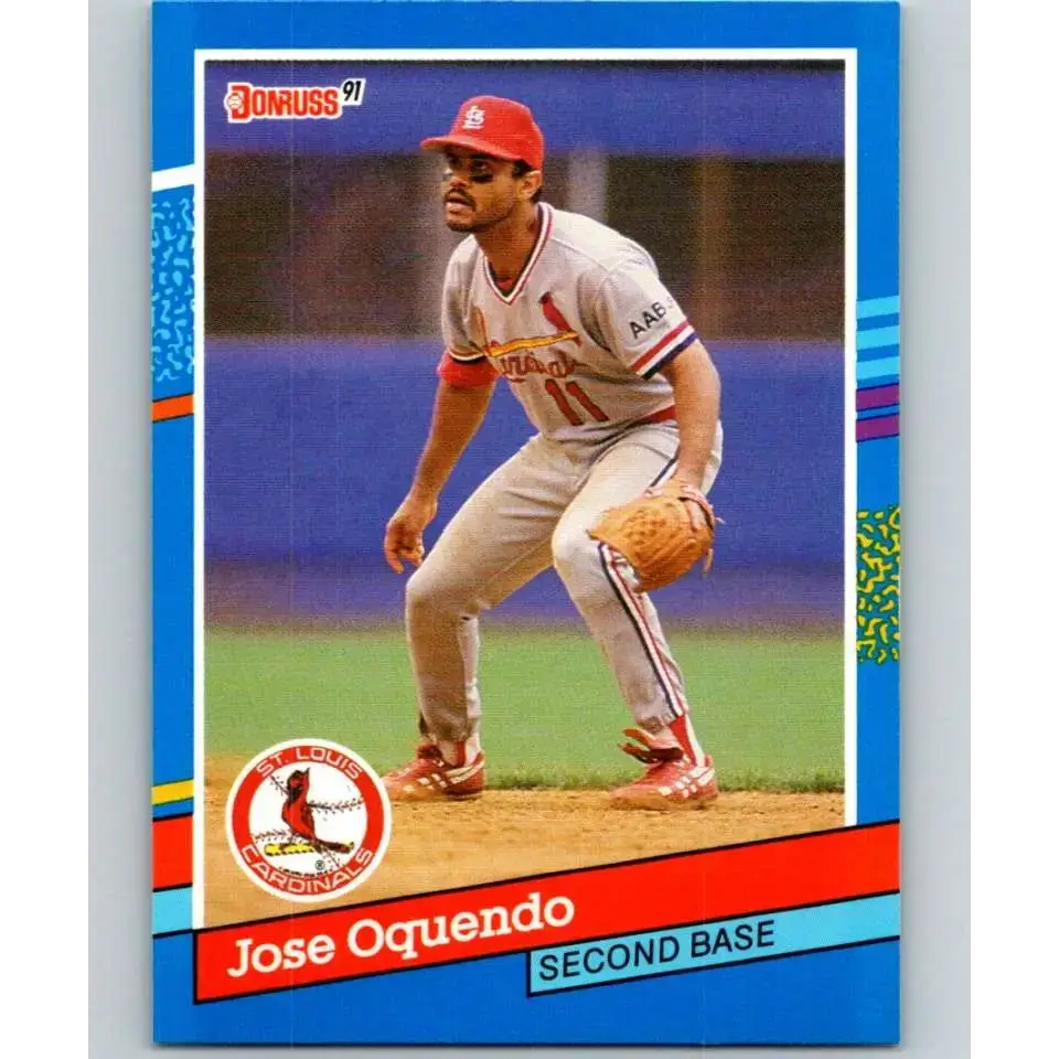 1991 Donruss #281 Jose Oquendo NM-MT St. Louis Cardinals Baseball Card - Baseball Card Single