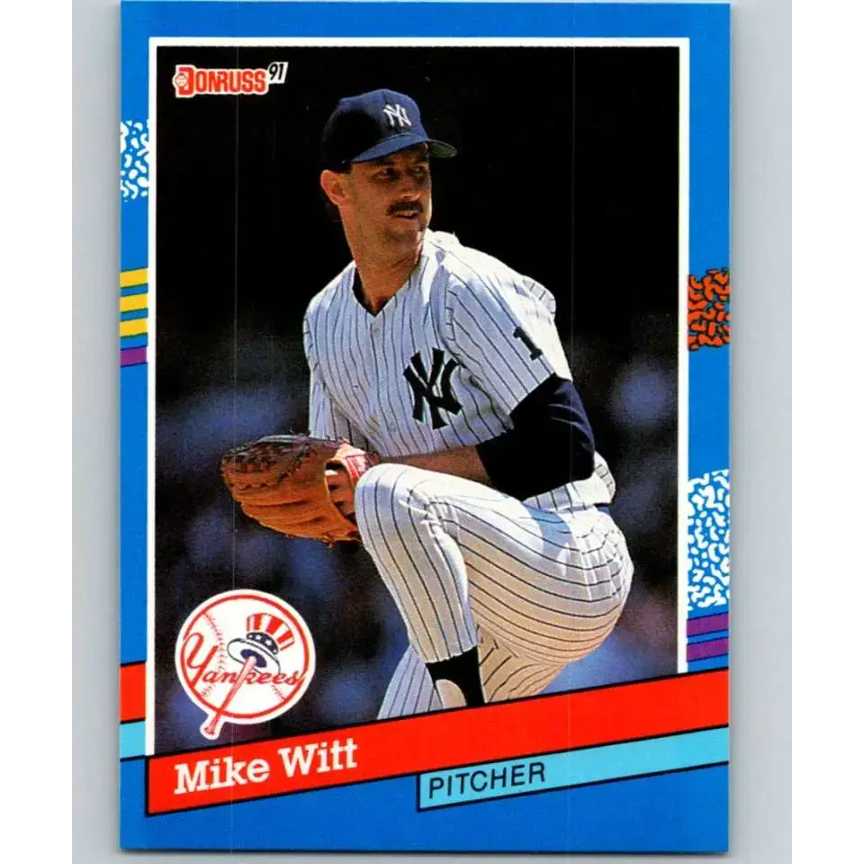 1991 Donruss #282 Mike Witt NM-MT New York Yankees Baseball Card - Baseball Card Single