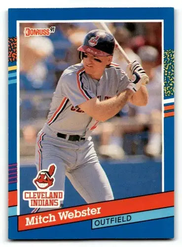 1991 Donruss #283 Mitch Webster Cleveland Indians Baseball Cards EX/ ID:57671 - Baseball Card Single