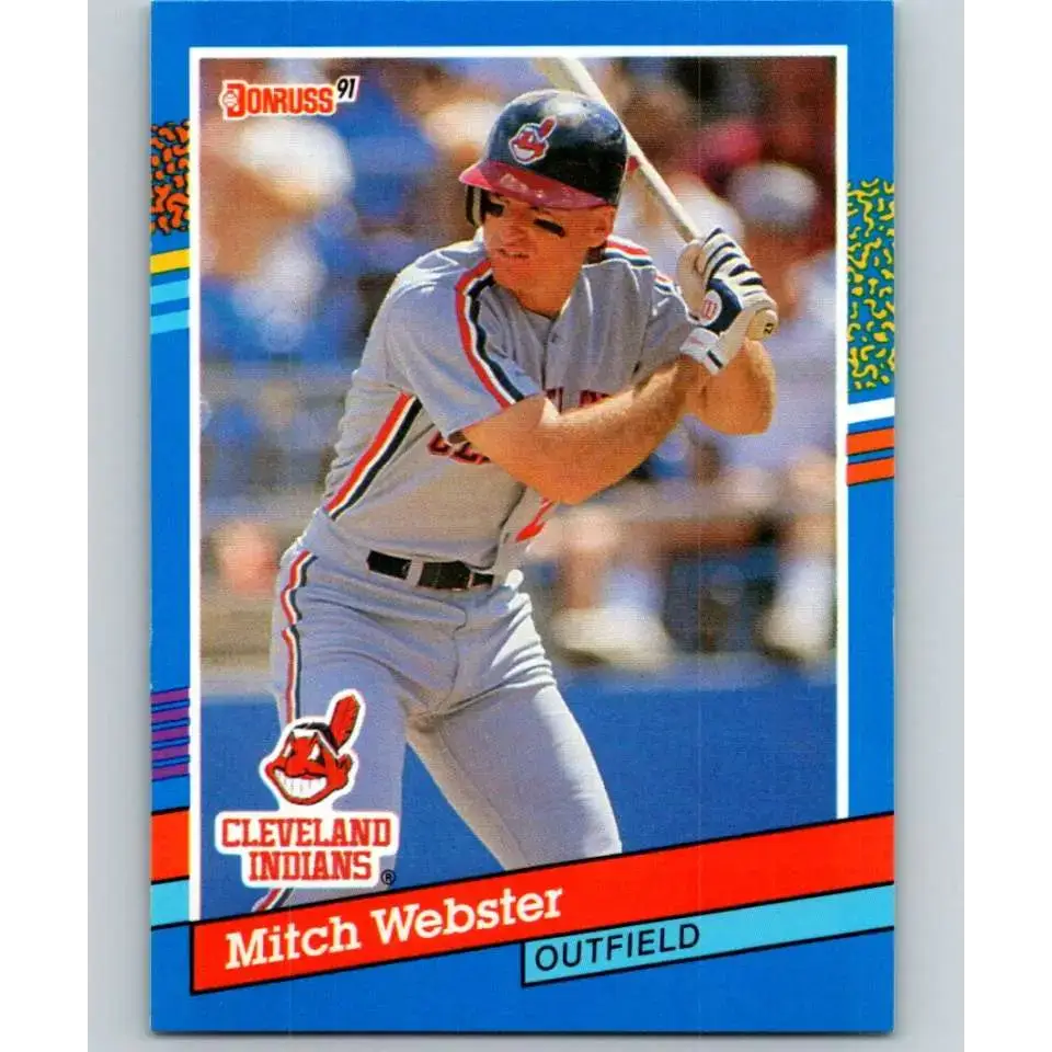 1991 Donruss #283 Mitch Webster NM-MT Cleveland Indians Baseball Card - Baseball Card Single