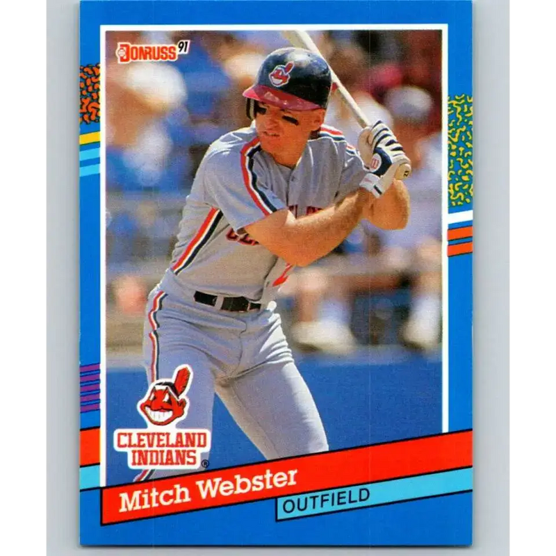 1991 Donruss #283 Mitch Webster NM-MT Cleveland Indians Baseball Card - Baseball Card Single