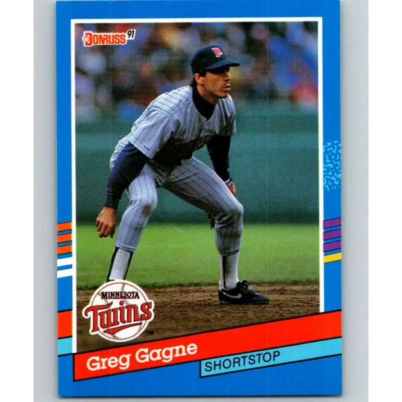 1991 Donruss #284 Greg Gagne NM-MT Minnesota Twins Baseball Card - Baseball Card Single