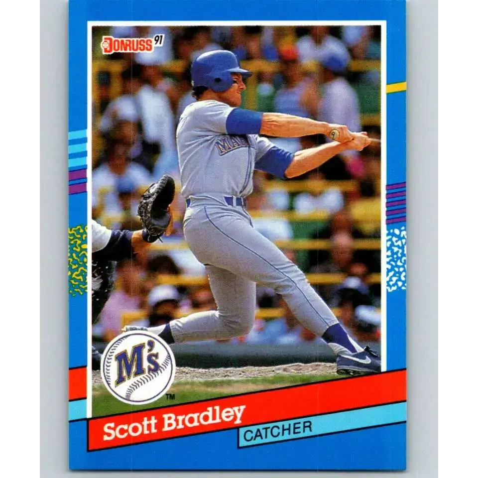 1991 Donruss #287 Scott Bradley NM-MT Seattle Mariners Baseball Card - Baseball Card Single