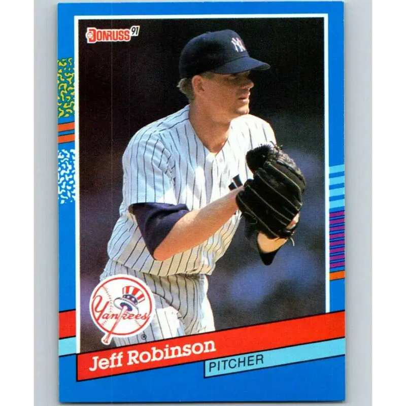 1991 Donruss #291 Jeff Robinson NM-MT New York Yankees Baseball Card - Baseball Card Single