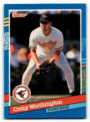 1991 Donruss #293 Craig Worthington Baltimore Orioles Baseball Cards ID:57684 - Baseball Card Single