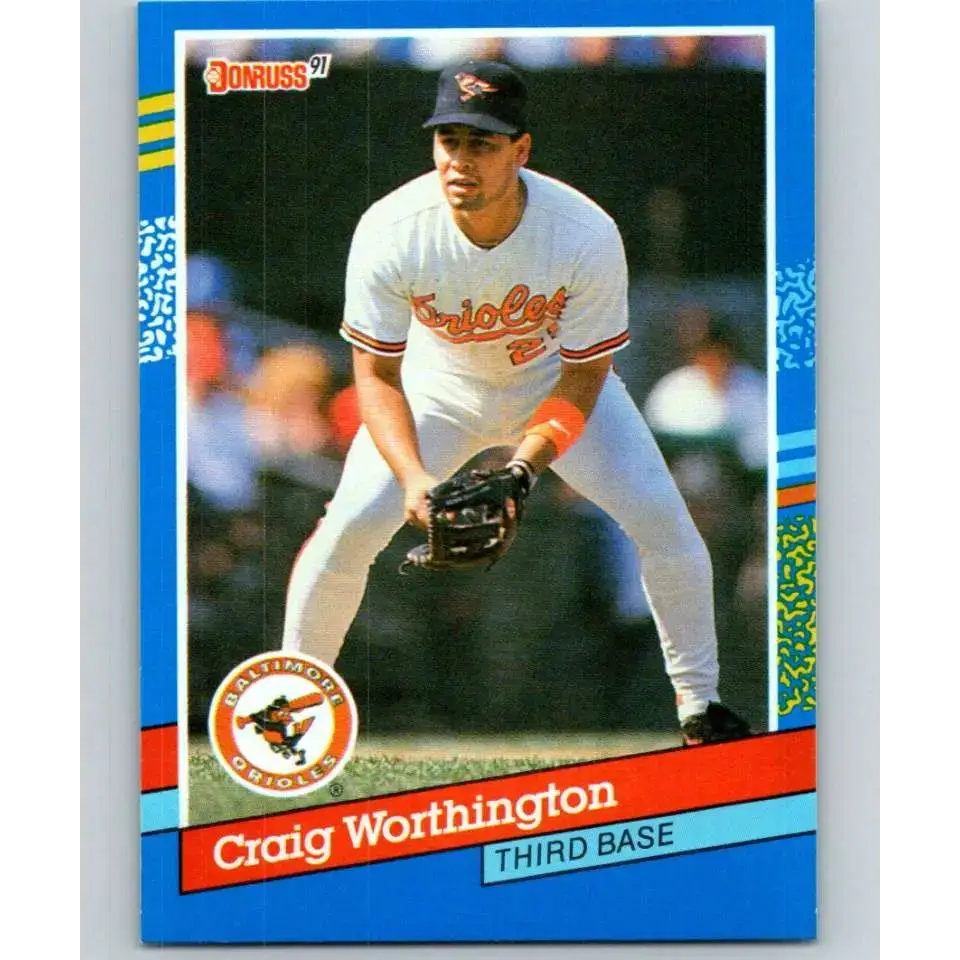 1991 Donruss #293 Craig Worthington NM-MT Baltimore Orioles Baseball Card - Baseball Card Single