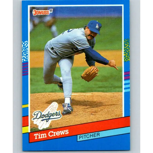 1991 Donruss #294 Tim Crews NM-MT Los Angeles Dodgers Baseball Card - Baseball Card Single