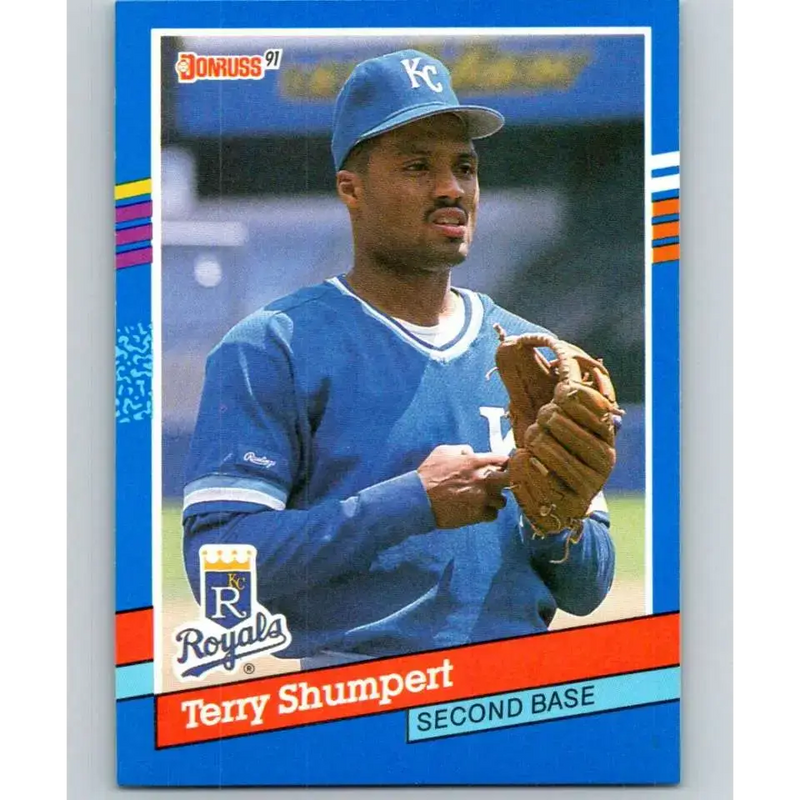 1991 Donruss #297 Terry Shumpert NM-MT Kansas City Royals Baseball Card - Baseball Card Single
