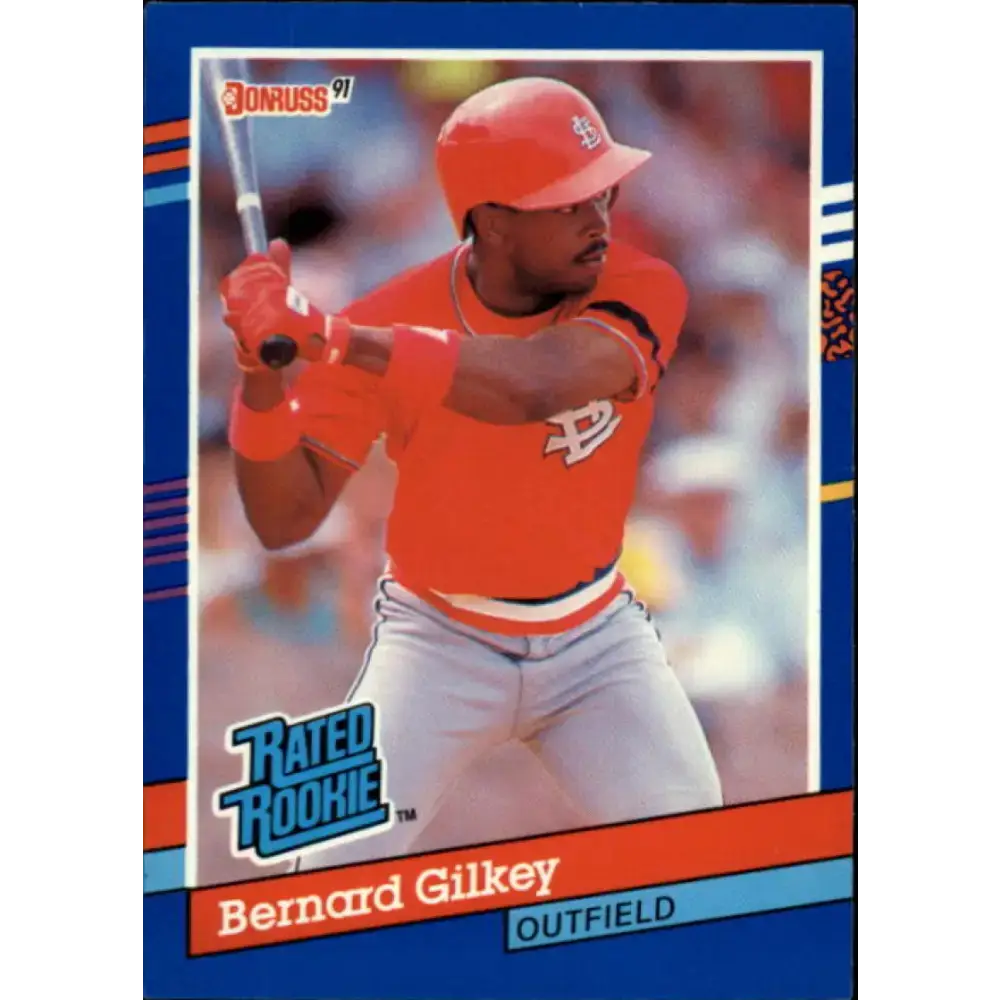1991 Donruss #30 Bernard Gilkey RR NM-MT St. Louis Cardinals Baseball Card - Baseball Card Single