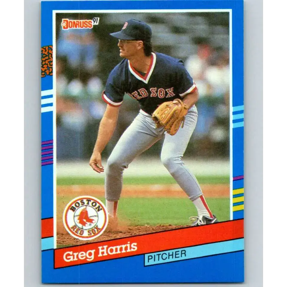1991 Donruss #306 Greg Harris NM-MT Boston Red Sox Baseball Card - Baseball Card Single