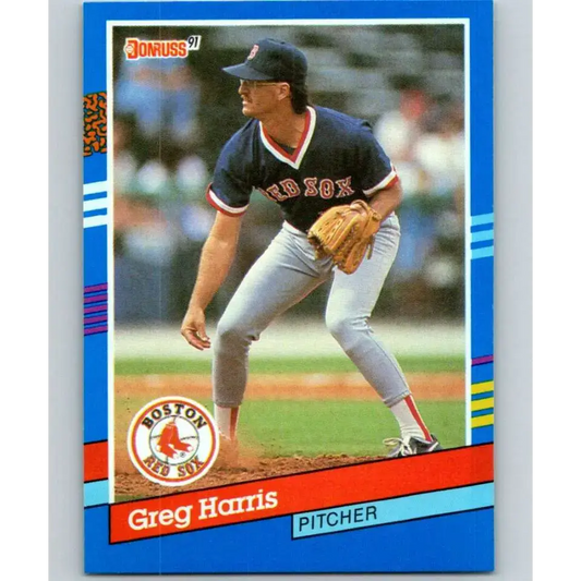 1991 Donruss #306 Greg Harris NM-MT Boston Red Sox Baseball Card - Baseball Card Single