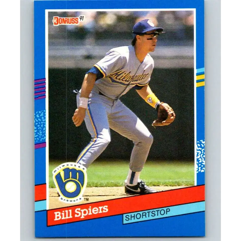 1991 Donruss #310 Bill Spiers NM-MT Milwaukee Brewers Baseball Card - Baseball Card Single