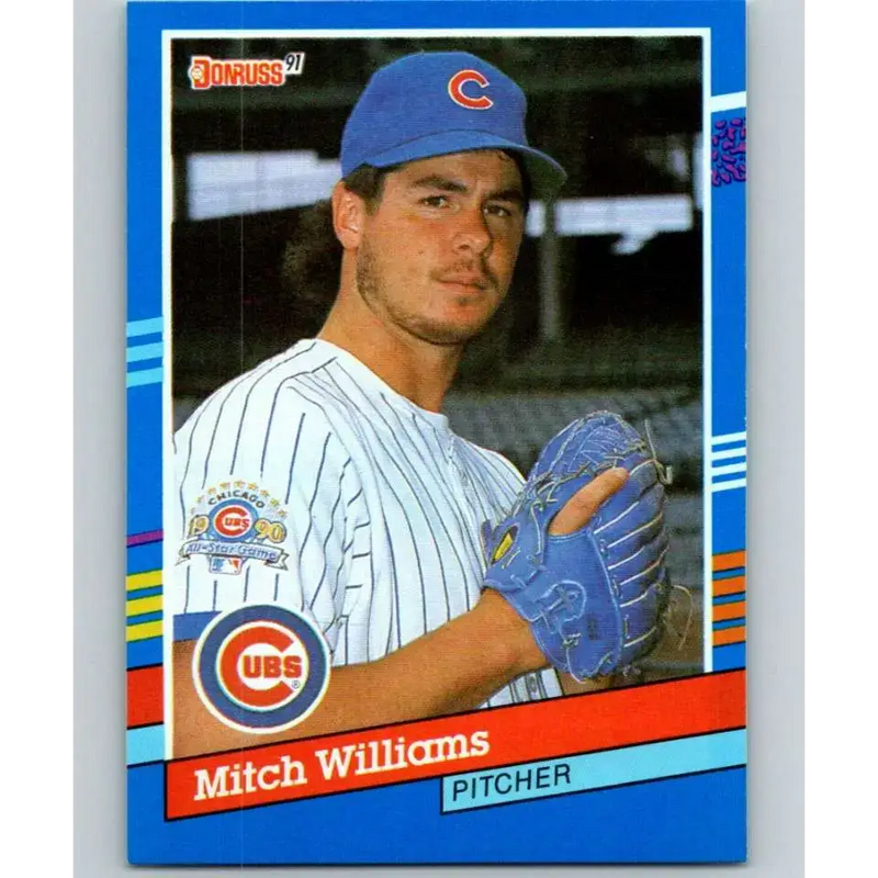 1991 Donruss #312 Mitch Williams NM-MT Chicago Cubs Baseball Card - Baseball Card Single
