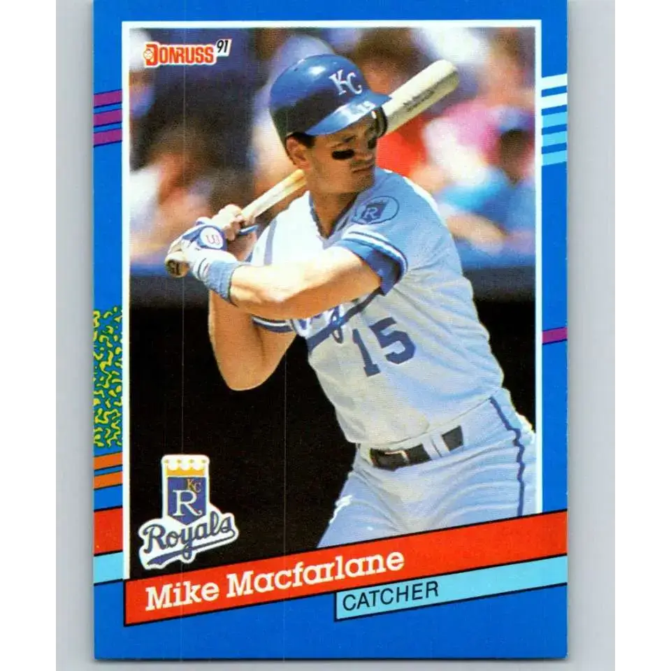 1991 Donruss #313 Mike Macfarlane NM-MT Kansas City Royals Baseball Card - Baseball Card Single