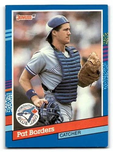 1991 Donruss #317 Pat Borders Toronto Blue Jays Baseball Cards EX/NM ID:57708 - Baseball Card Single