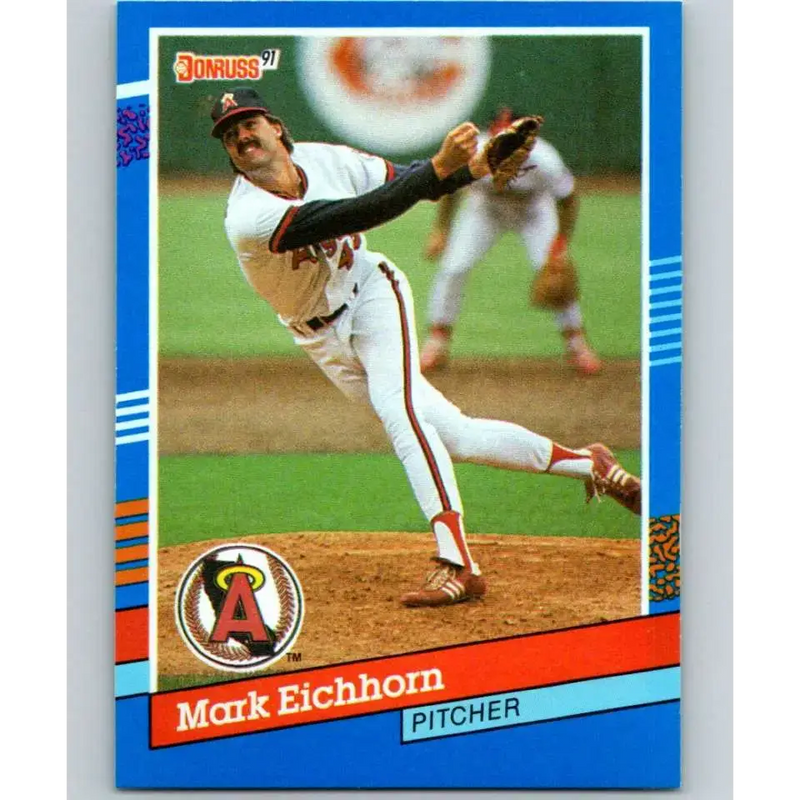 1991 Donruss #318 Mark Eichhorn NM-MT California Angels Baseball Card - Baseball Card Single