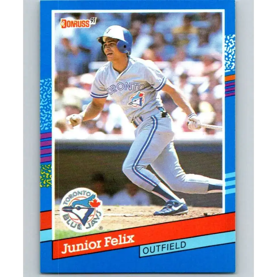 1991 Donruss #323 Junior Felix NM-MT Toronto Blue Jays Baseball Card - Baseball Card Single