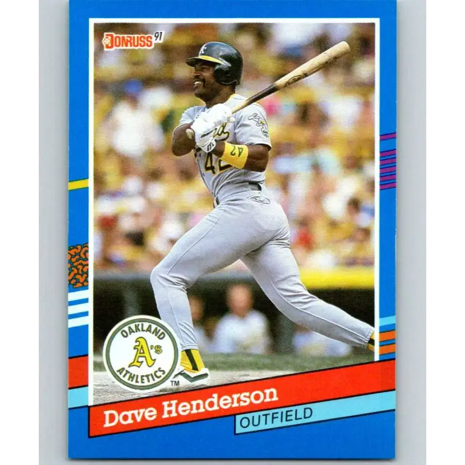 1991 Donruss #326 Dave Henderson NM-MT Oakland Athletics Baseball Card - Baseball Card Single