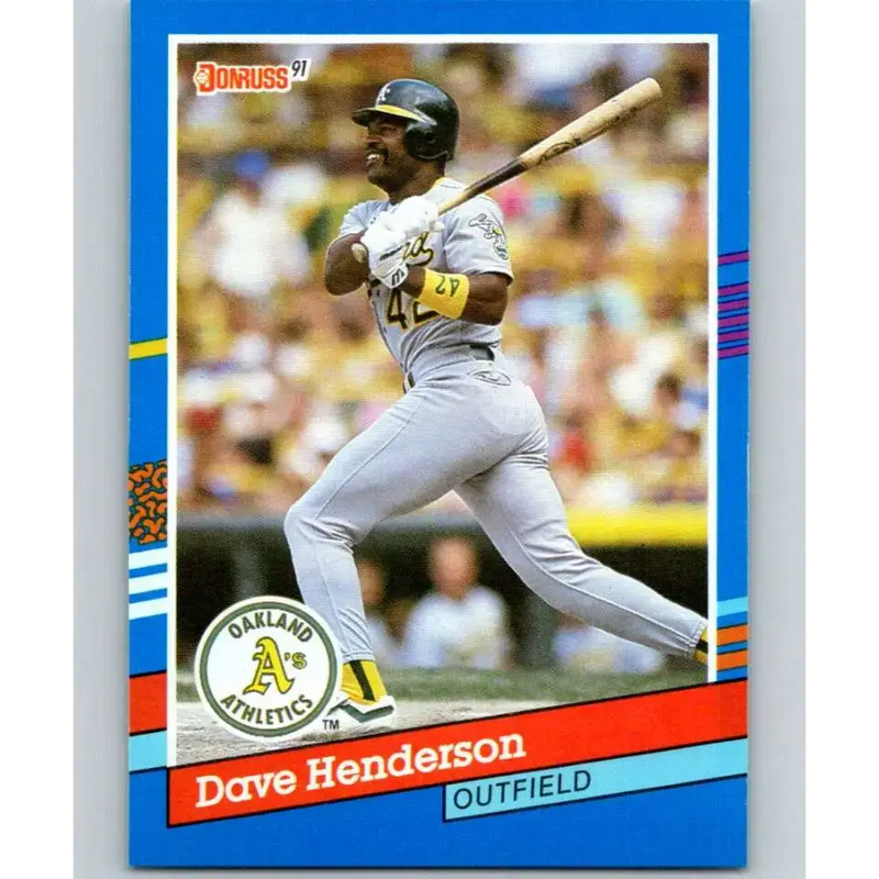 1991 Donruss #326 Dave Henderson NM-MT Oakland Athletics Baseball Card - Baseball Card Single