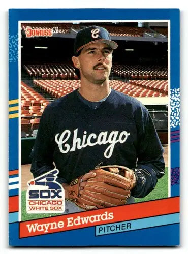1991 Donruss #327 Wayne Edwards Chicago White Sox Baseball Cards EX/ ID:57737 - Baseball Card Single