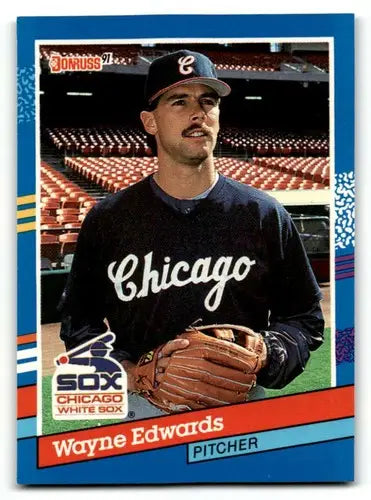1991 Donruss #327 Wayne Edwards Chicago White Sox Baseball Cards EX/ ID:57733 - Baseball Card Single