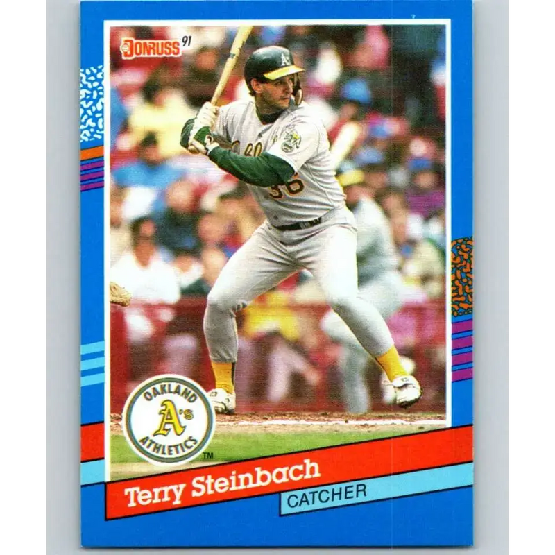 1991 Donruss #329 Terry Steinbach NM-MT Oakland Athletics Baseball Card - Baseball Card Single