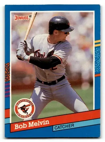 1991 Donruss #335 Bob Melvin Baltimore Orioles Baseball Cards EX/NM ID:57687 - Baseball Card Single