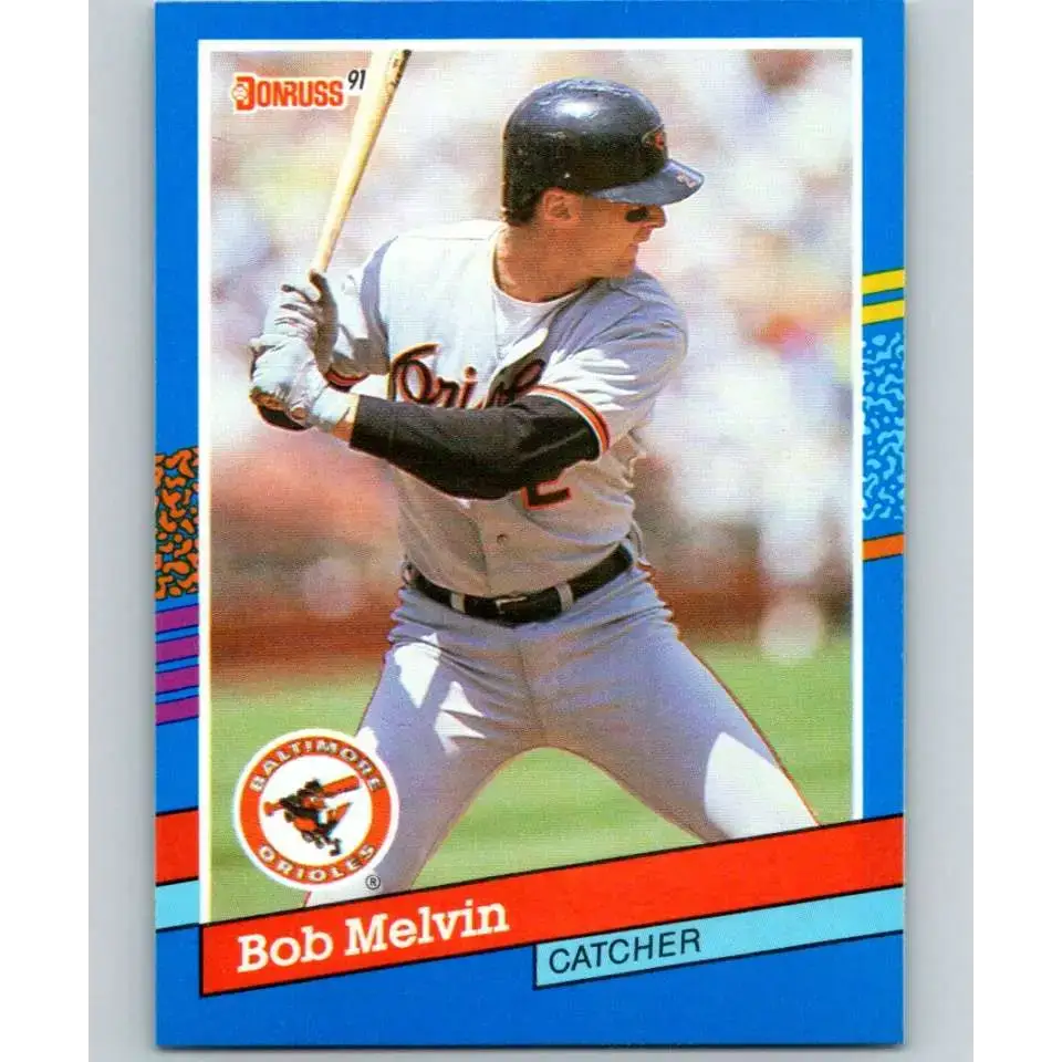 1991 Donruss #335 Bob Melvin NM-MT Baltimore Orioles Baseball Card - Baseball Card Single
