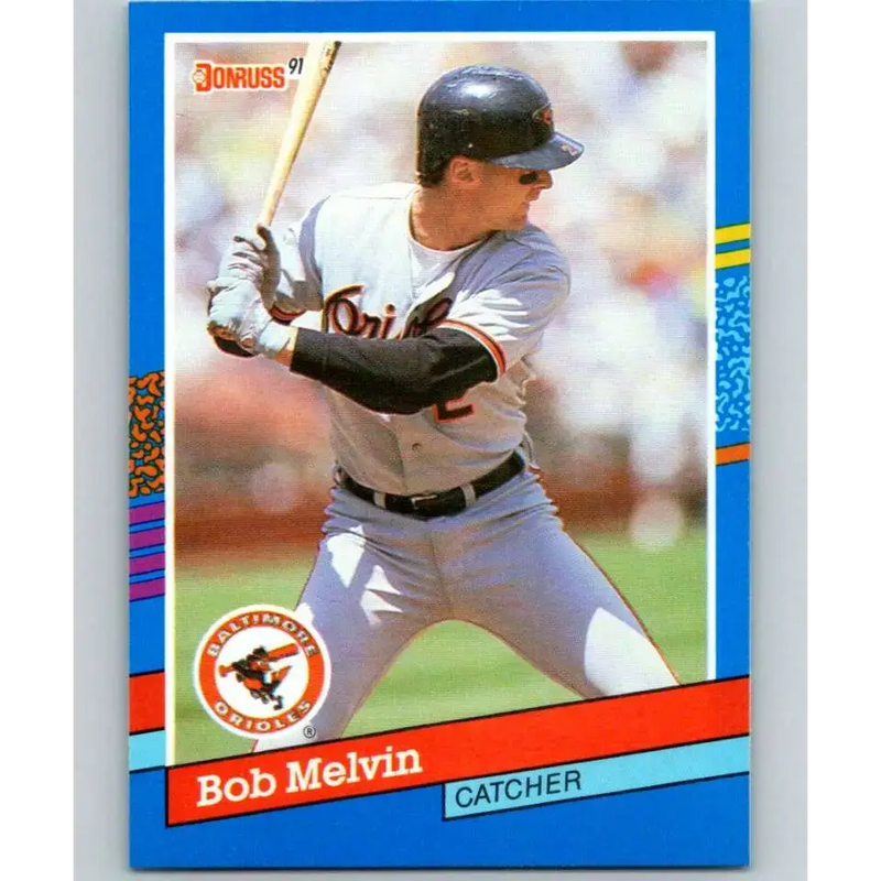 1991 Donruss #335 Bob Melvin NM-MT Baltimore Orioles Baseball Card - Baseball Card Single