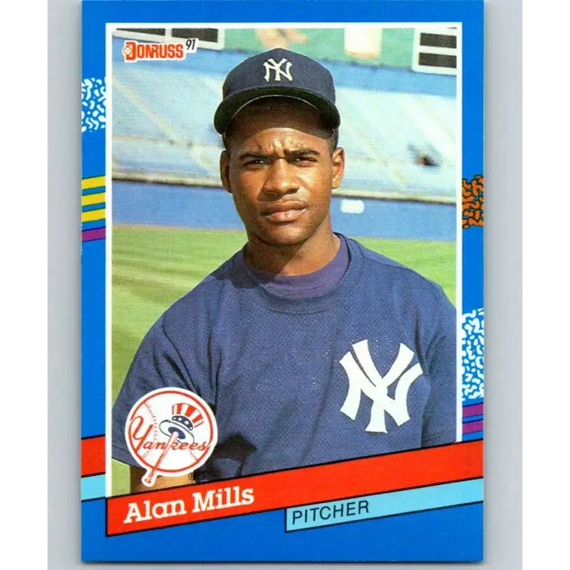 1991 Donruss #338 Alan Mills NM-MT New York Yankees Baseball Card - Baseball Card Single