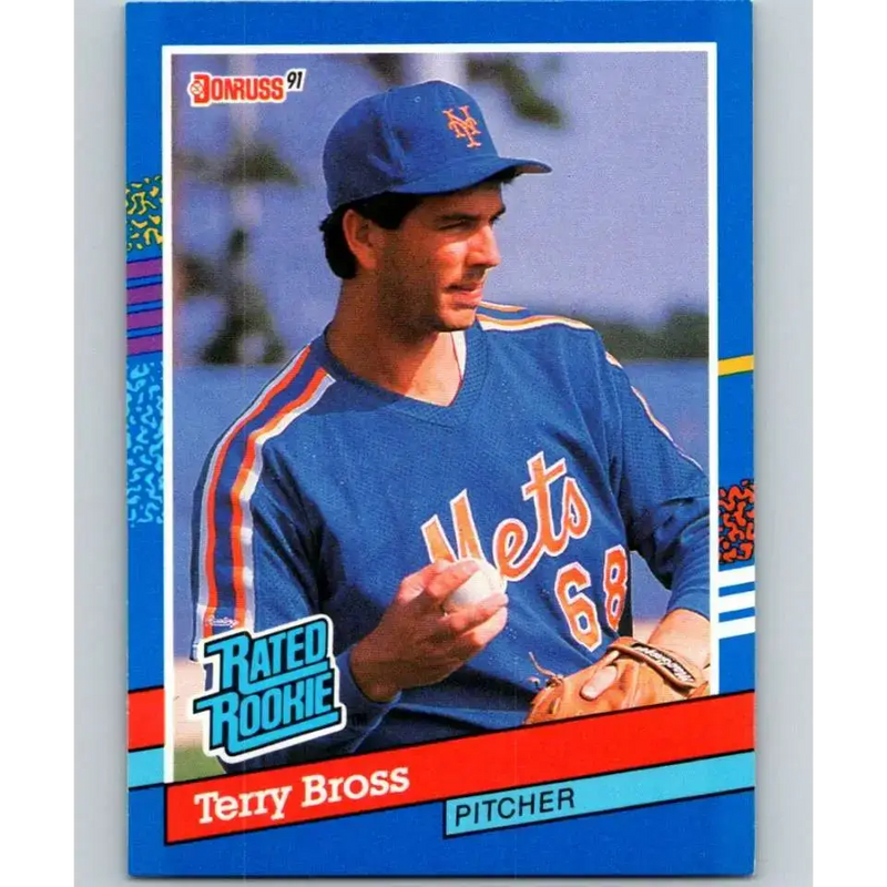 1991 Donruss #34 Terry Bross RR NM-MT New York Mets Baseball Card - Baseball Card Single
