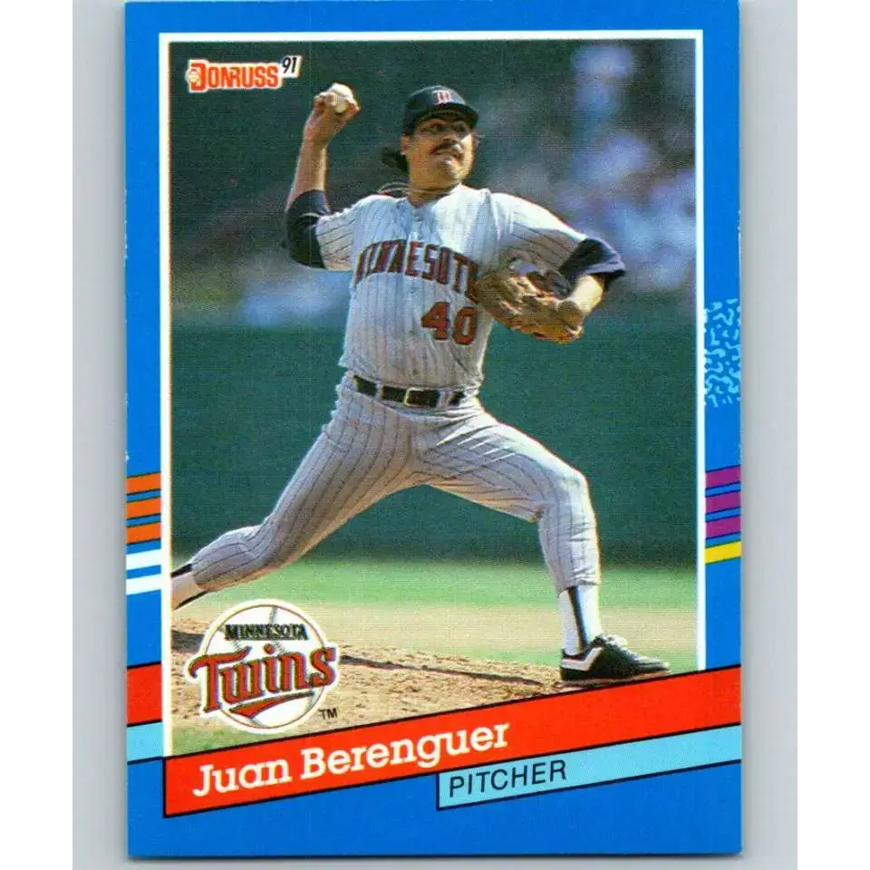 1991 Donruss #340 Juan Berenguer NM-MT Minnesota Twins Baseball Card - Baseball Card Single