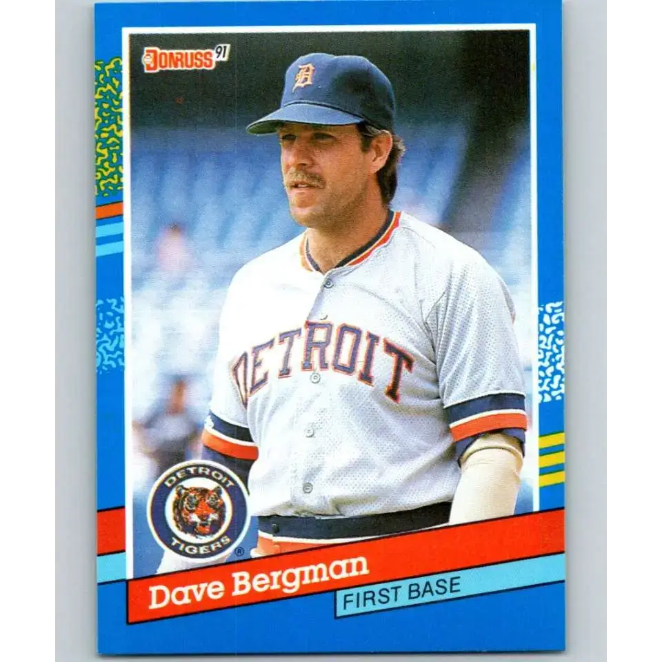 1991 Donruss #342 Dave Bergman NM-MT Detroit Tigers Baseball Card - Baseball Card Single