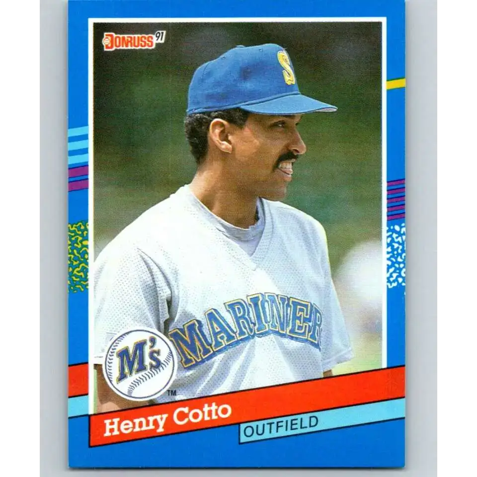 1991 Donruss #343 Henry Cotto NM-MT Seattle Mariners Baseball Card - Baseball Card Single