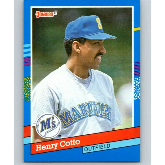 1991 Donruss #343 Henry Cotto NM-MT Seattle Mariners Baseball Card - Baseball Card Single