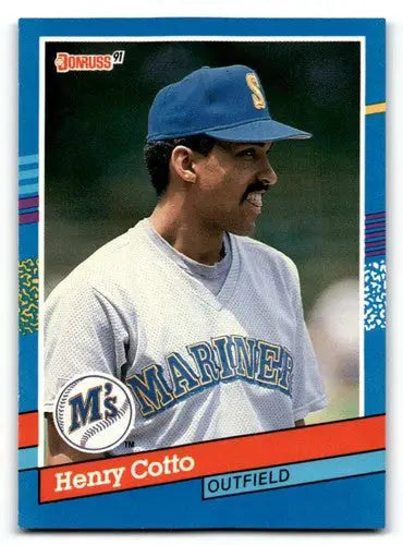 1991 Donruss #343 Henry Cotto Seattle Mariners Baseball Cards EX/NM ID:57648 - Baseball Card Single