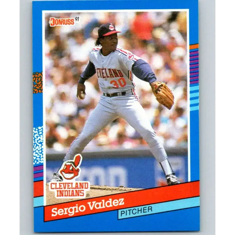 1991 Donruss #344 Sergio Valdez NM-MT Cleveland Indians Baseball Card - Baseball Card Single
