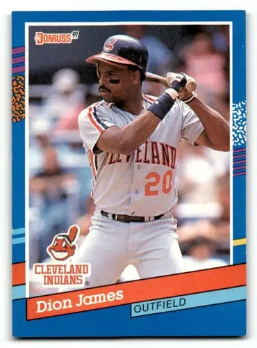 1991 Donruss #348 Dion James Cleveland Indians Baseball Cards EX/NM ID:57703 - Baseball Card Single