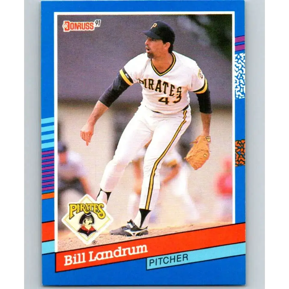1991 Donruss #350 Bill Landrum NM-MT Pittsburgh Pirates Baseball Card - Baseball Card Single