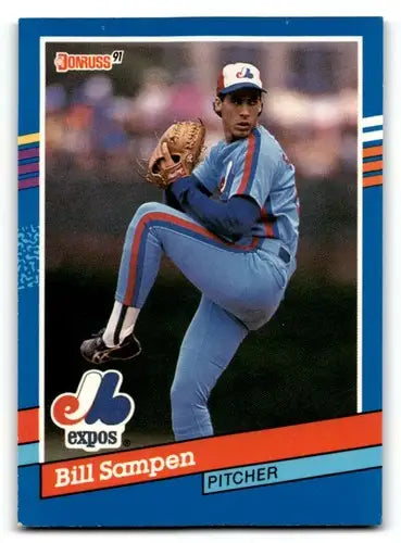 1991 Donruss #351 Bill Sampen Montreal Expos Baseball Cards EX/NM ID:59124 - Baseball Card Single
