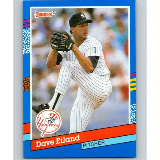 1991 Donruss #354 Dave Eiland NM-MT New York Yankees Baseball Card - Baseball Card Single