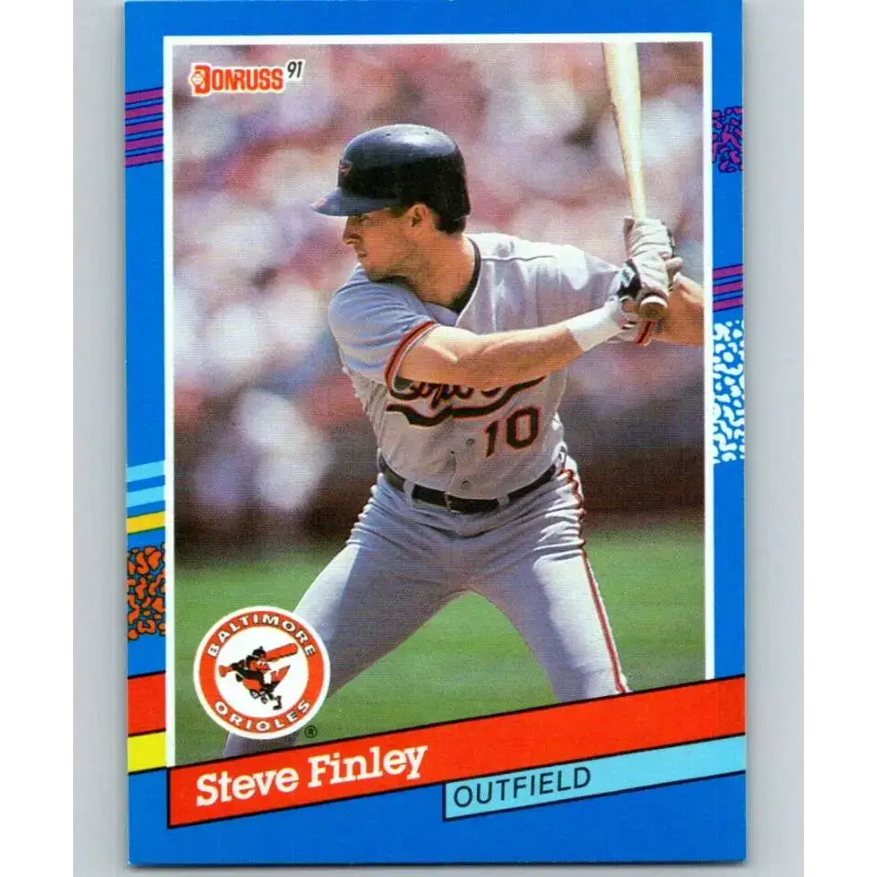 1991 Donruss #355 Steve Finley NM-MT Baltimore Orioles Baseball Card - Baseball Card Single